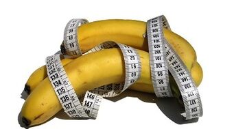 Banana and centimeters are increasing as imitation of penis