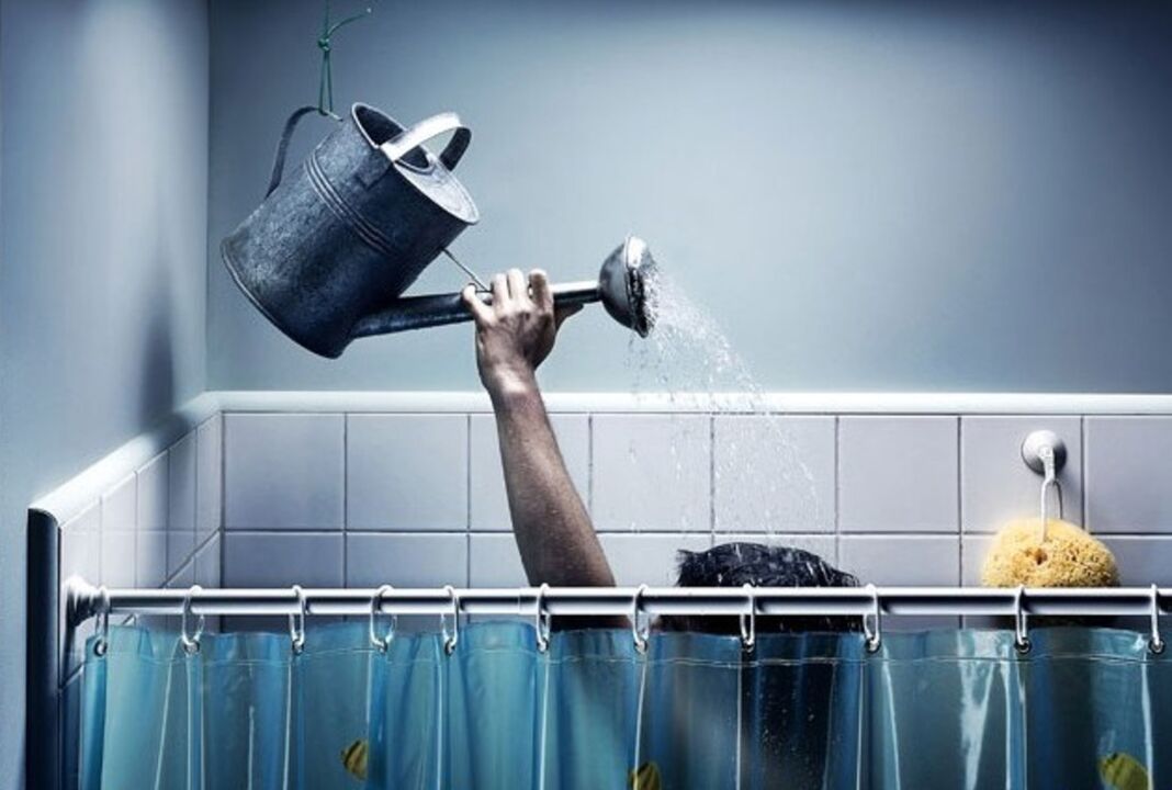 Taking a shower before penis enlargement with soda