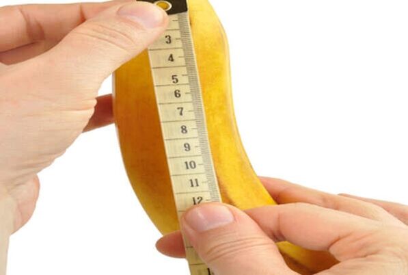 measuring a banana mimics measuring an enlarged penis